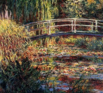Impressionism Flowers Painting - Water Lily Pond Symphony in Rose Claude Monet Impressionism Flowers